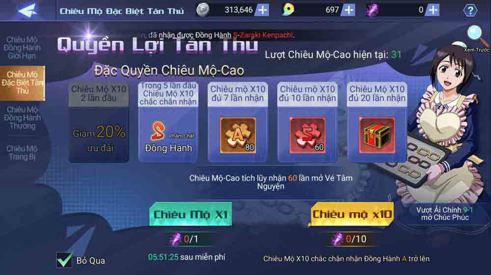 He thong quay tuong trong game ARPG Tram Hon Dao Mobile copy